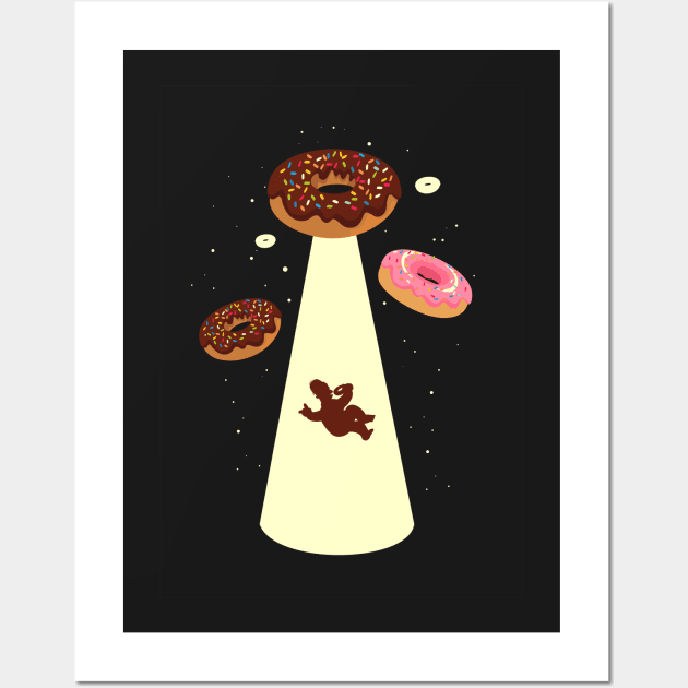 Donut UFO Wall Art by caffeinart